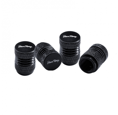 Simoni Racing Tapones De Válvula Fresados ??- Aluminio Negro