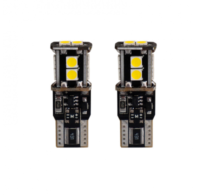 Bombillas Simoni Racing T10 de 10 LED 'Canbus sin polaridad' - Alta luminosidad superblancas - Juego de 2 piezas