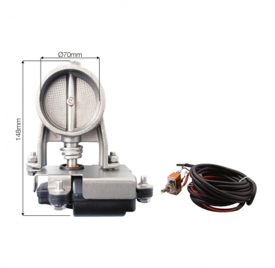 Sistema de válvula de escape universal Simoni Racing 7 - Ø70 mm - con interruptor y juego de cables