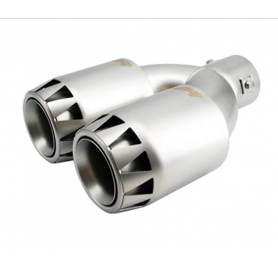 Punta de escape Simoni Racing doble redonda de acero inoxidable - Diseño de motor a reacción de titanio 185 x 88 x L245 mm - Ins