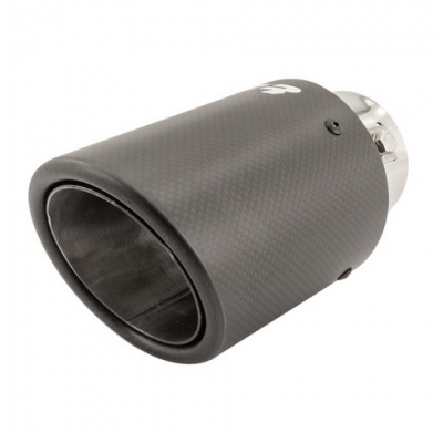 Simoni Racing Cola De Escape Redondo/Inclinado Matt-Carbon+inox - ø89xl155mm - Instalación 63mm