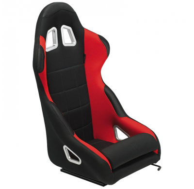 Asiento Deportivo Autostyle 'K5' - Negro/Rojo - Respaldo No Reclinable - Incl. Guías Universales