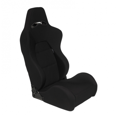 Asiento Deportivo Autostyle 'Eco' - Negro - Lado Derecho Reclinable Back-Rest - Incl. Guías Universales