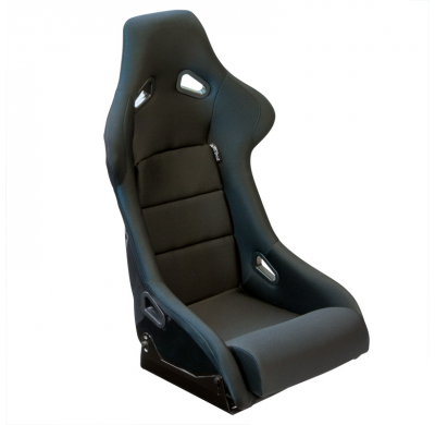 Asiento Deportivo Autostyle 'Bs1' - Negro - Respaldo De Fibra De Vidrio - No Reclinable