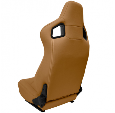 Asiento deportivo 'GK' - Cuero sintético beige - Respaldo reclinable en ambos lados - incl. diapositivas