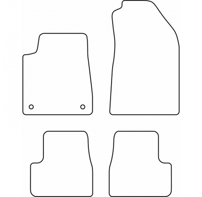Juego de alfombrillas de terciopelo para Citroën C3 IV Híbrido 2024 (excepto e-C3)