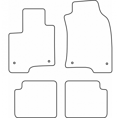 Juego de alfombrillas aptas para Fiat Panda Híbrido 2020-