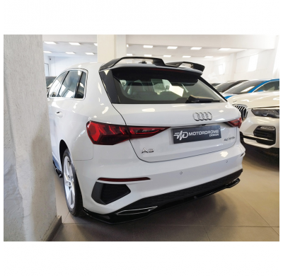 Alerón de techo Motordrome compatible con Audi A3 (8Y) Sportback S-Line / S3 / RS3 2020-2024, incluido el Facelift 2024- (PU)