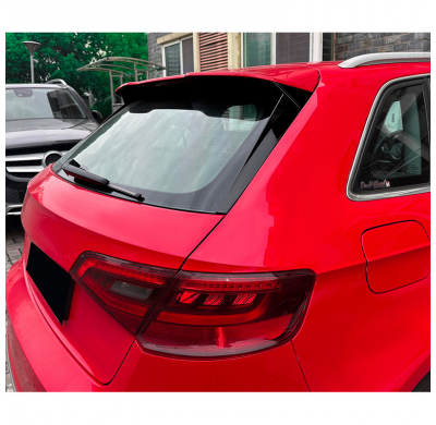 Alerones laterales traseros AutoStyle compatibles con Audi A3 (8V) Sportback S-Line 2012-2020 (ABS negro brillante)