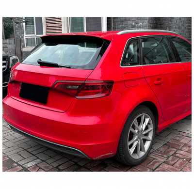 Alerones laterales traseros AutoStyle compatibles con Audi A3 (8V) Sportback S-Line 2012-2020 (ABS negro brillante)