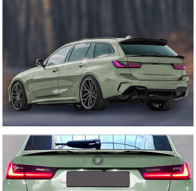 Alerón trasero medio inferior apto para BMW Serie 3 G21 Touring 2019- (ABS negro brillante)