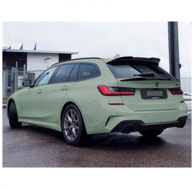 Alerón trasero medio inferior apto para BMW Serie 3 G21 Touring 2019- (ABS negro brillante)