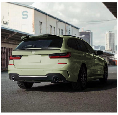 Alerón trasero medio inferior apto para BMW Serie 3 G21 Touring 2019- (ABS negro brillante)