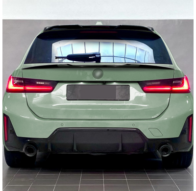 Alerón trasero medio inferior apto para BMW Serie 3 G21 Touring 2019- (ABS negro brillante)