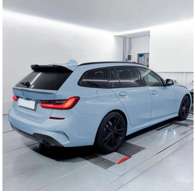 Alerón trasero medio inferior apto para BMW Serie 3 G21 Touring 2019- (ABS negro brillante)