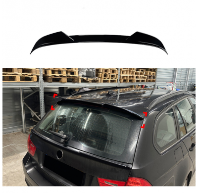 Alerón de techo AutoStyle (tapa del alerón) compatible con BMW Serie 3 E91 Touring 2005-2012 (ABS negro brillante)