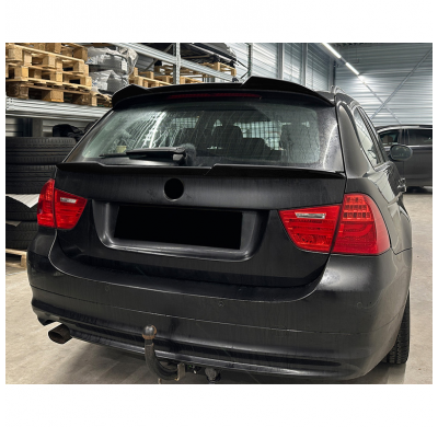 Alerón trasero inferior central AutoStyle compatible con BMW Serie 3 E91 Touring 2005-2012 (ABS negro brillante)