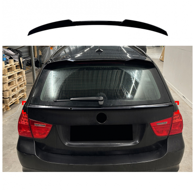 Alerón trasero inferior central AutoStyle compatible con BMW Serie 3 E91 Touring 2005-2012 (ABS negro brillante)