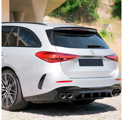 Alerón de techo AutoStyle (tapa del alerón) compatible con Mercedes Clase C W206 Kombi 2021- (ABS negro brillante)