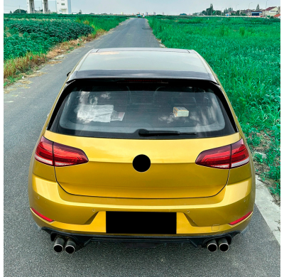 Alerón de techo AutoStyle compatible con Volkswagen Golf VII (7 y 7.5) HB 2012-2019, 3 piezas (ABS negro brillante).