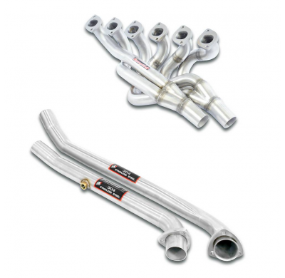 Manifold + connecting pipes 100% Stainless steel(Left Hand Drive) Sistema 100% de acero inoxidable, 2 x Ø50 mm BMW E23 728i / 72