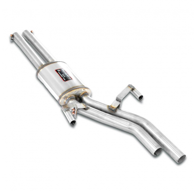 Silencioso central Sistema 100% de acero inoxidable, 2 x Ø50 mm. Solo kit completo. BMW E23 745i Turbo '79 -> '86 Silencioso cen