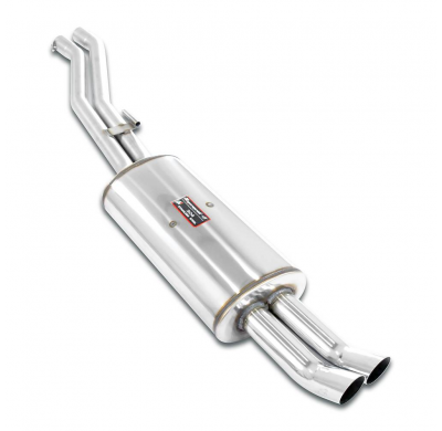 Silencioso trasero OO70 DTM Sistema 100% de acero inoxidable, 2 x Ø60 mm - Solo kit completo BMW E30 - S50 / S52 Motor conversio