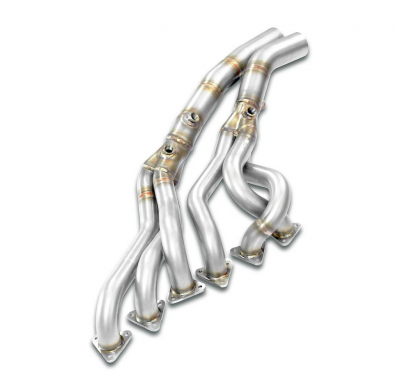 Manifold (Volante a la derecha) Sistema 100% de acero inoxidable, 2 x Ø60 mm - Solo kit completo BMW E30 M3 2.3i / 2.5i Evo - S5