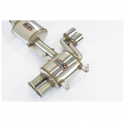 Silenciador trasero derecho - izquierdo "RACING LIGHT" - 13,0 kg Sistema 100% Acero Inox , 2 x Ø63,5mm BMW E46 M3 (Para V8 LS1 /