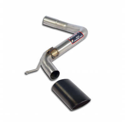 Rear Pipe 120x80 "Black"(Muffler Delete) - Bmw E81 120d (N47 - 177 Cv) 2007 -> 2013 Supersprint