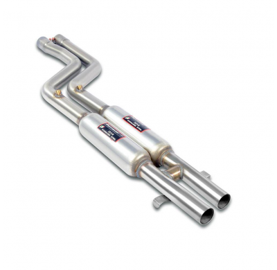 Silencioso delantero (Reemplaza catalizador) Sistema de competición 100% acero inoxidable, sobredimensionado 2 x Ø63,5 mm - Solo
