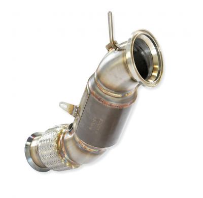 Downpipe kit +catalizador metalico 100CPSI WRC Sistema 100% de acero inoxidable - Downpipe con conexión tipo "V-clamp" - Elimina