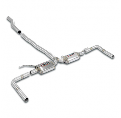 Silencioso trasero Derecho-Izquierdo "Racing" Sistema derecha-izquierda 100% acero inoxidable. Tamaño extragrande Ø60 mm. Para e