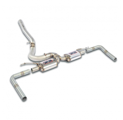 Silencioso trasero Derecho-Izquierdo "Racing" Sistema "Cat.-back" 100% de acero inoxidable - Solo kit completo BMW F44 Gran Coup