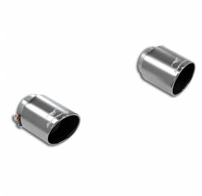 kit colas de escape Derecha-Izquierda O100 "Gun Metal Grey" Sistema 100% de acero inoxidable, sobredimensionado Ø80mm -> Ø76mm,