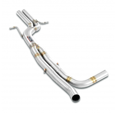 Tubo central "Tubo en J" Sistema de escape completo 100% de acero inoxidable (Cat-back) - Solo kit completo PORSCHE MACAN S 2.9L