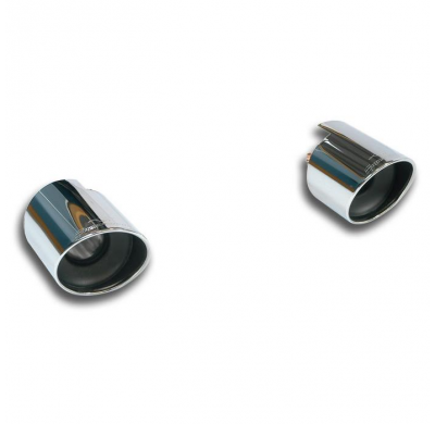 Kit colas de escape Derecha-Izquierda O 120 Sistema 100% de acero inoxidable, sobredimensionado Ø76 mm - para parachoques traser