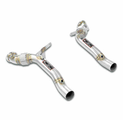 Kit de tubo de escape derecho e izquierdo (sustituye al convertidor catalítico) Kit de tubo de bajada 100% acero inoxidable para
