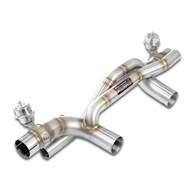 Kit de tubo trasero derecho - izquierdo con válvulas (vacío) (eliminación del silenciador) 100% Stainless steel "Cat.-back" syst