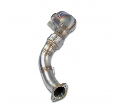 Kit de tubo de escape turbo + catalizador metálico izquierdo (reemplaza los catalizadores primario y secundario). Compatible con
