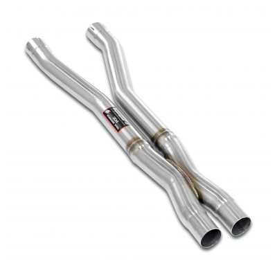Tubo central + "X-Pipe" Sistema "Cat.-back" 100% de acero inoxidable FERRARI California 4.3i V8 (460 CV) 2009 -> 2012 (con válvu