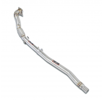 Kit turbo bajante (Reemplaza catalizador) Sistema 100% de acero inoxidable, tamaño extragrande Ø76 mm -> Ø70 mm -> Ø65 mm VW TIG