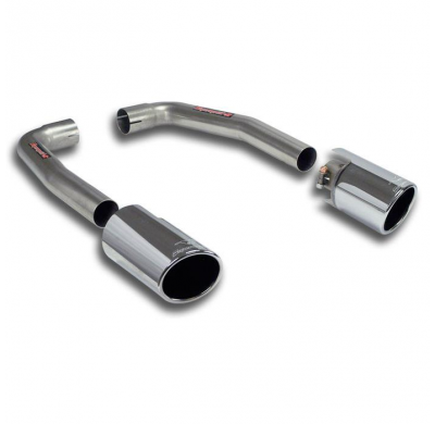 Kit colas de escape  O100 Derecha-Izquierda Sistema de escape trasero 100% acero inoxidable - tubo recto con salidas derecha e i