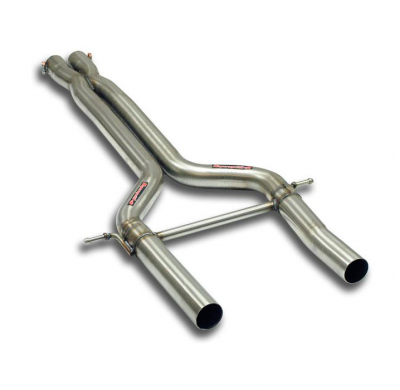 Tuberías centrales "X-Pipe" Sistema "Cat-Back" 100% de acero inoxidable, 2 x Ø63,5 mm PORSCHE Panamera GTS 4.8i (440 CV) 2014 ->