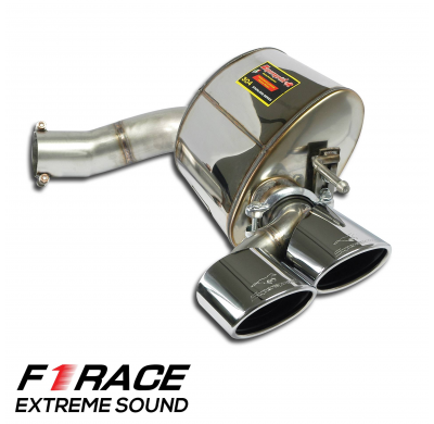 Silencioso trasero "F1 Race" 120x80 Kit de silenciador trasero, para escape central OEM - Solo kit completo - Es necesario recor