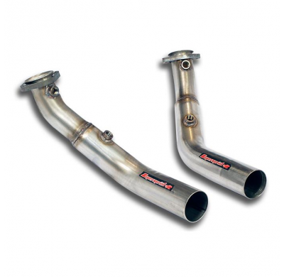 Kit de tubo de escape secundario (elimina el catalizador) Sistema 100% de acero inoxidable, sobredimensionado 2 x Ø70 mm para el