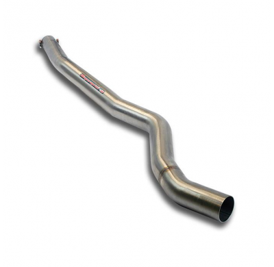 Tubo central 100% Stainless steel "Cat.-back" system, Oversize Ø76mm, for the Stock rear muffler / M Performance - Full kit only