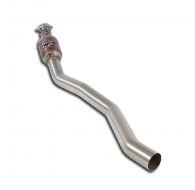 Turbo downpipe kit +  catalizador metalico derecho Sistema 100% de acero inoxidable, tamaño extragrande 2 x Ø76 mm - Solo kit co