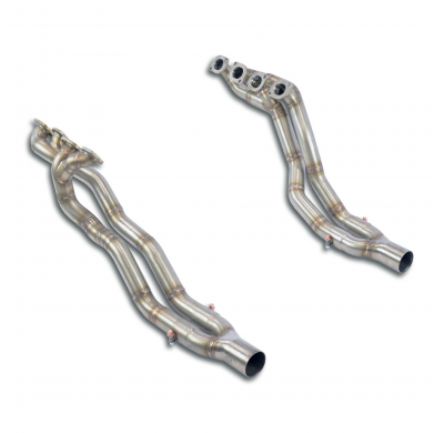 Colectores Derecho-Izquierdo Sistema 100% Acero Inox 2 x Ø63,5mm -> 2 x Ø60mm BMW Z3 M (Para V8 - S62 / M62 / M60 Motor conversi