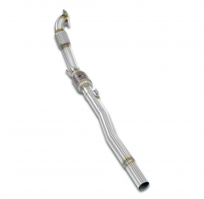 Turbo downpipe kit + Catalizador metalico 100 CPSI WRC Sistema 100% Acero Inox tamaño grande  Ø80mm -> Ø70mm -> Ø65mm VW GOLF VI